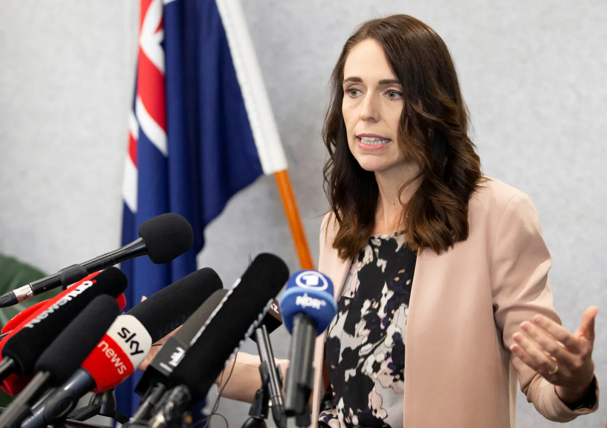 New Zealand Prime Minister Jacinda Ardern during a news conference in Christchurch, New Zealand, on March 13, 2020. (Martin Hunter/Reuters)