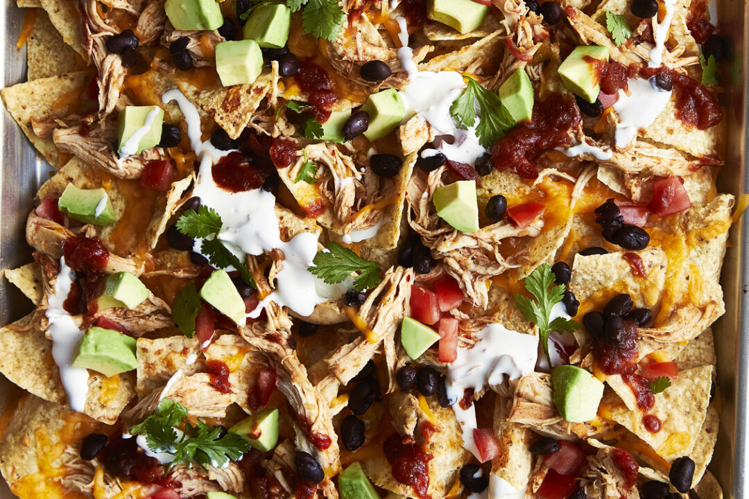 Cilantro lime chicken nachos. (Courtesy of From Freezer to Cooker)