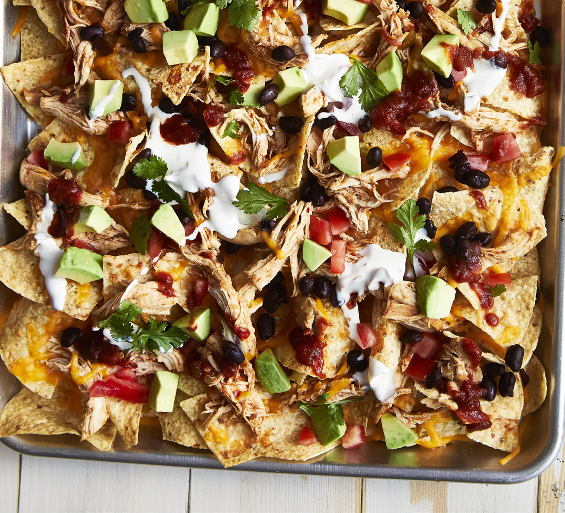 Cilantro lime chicken nachos. (Courtesy of From Freezer to Cooker)