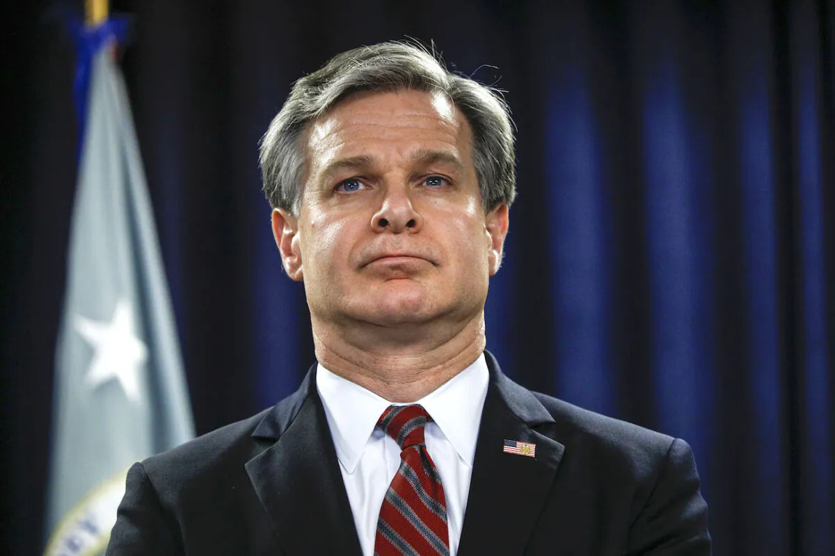 FBI Director Christopher Wray in Detroit, Michigan, on Dec. 18, 2019. (Bill Pugliano/Getty Images)