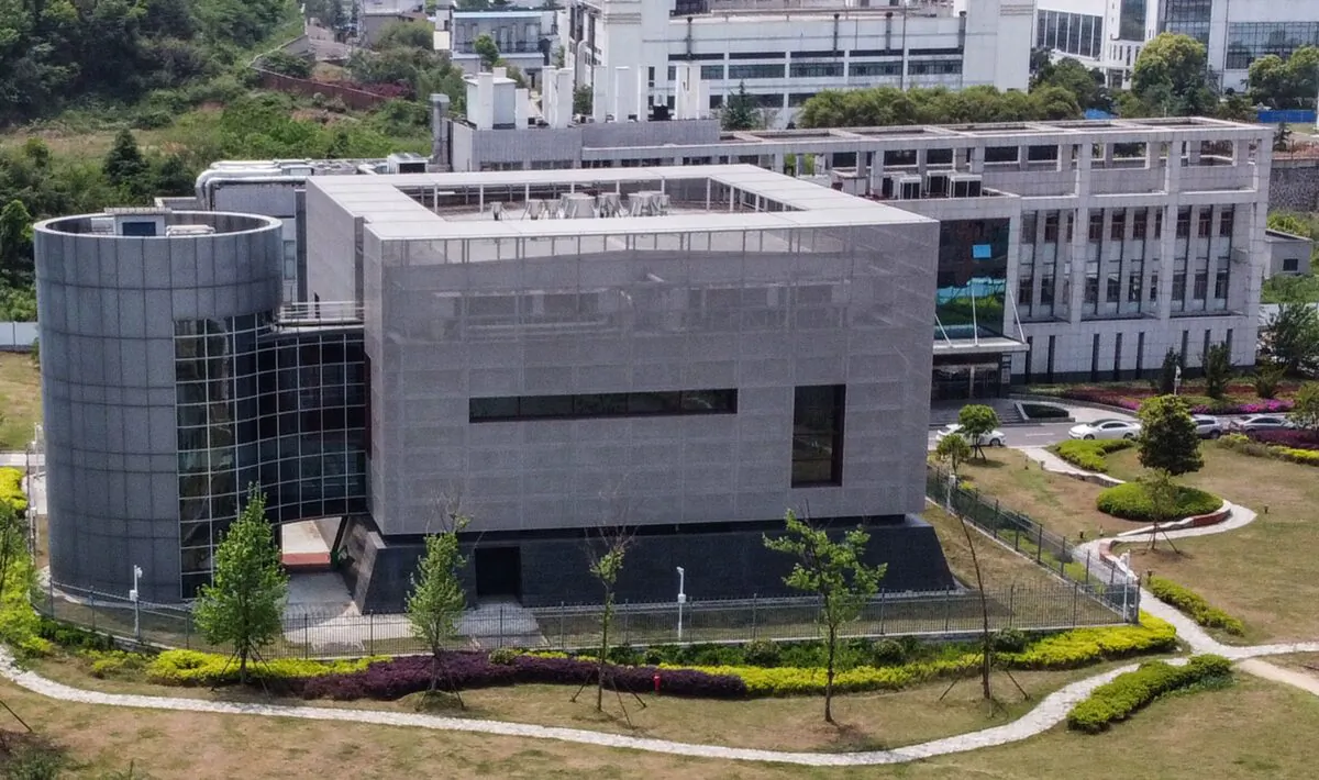 An aerial view shows the P4 laboratory at the Wuhan Institute of Virology in Wuhan in China's central Hubei province on April 17, 2020. (Hector Retamal/AFP/Getty Images)