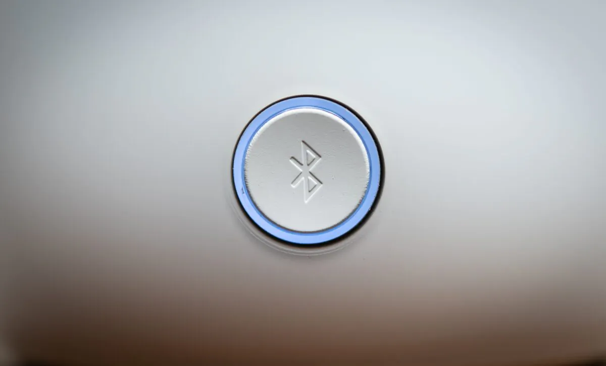Detail of the Bluetooth button of an audio system in Mexico City on Dec. 6, 2018. (OMAR TORRES/AFP via Getty Images)