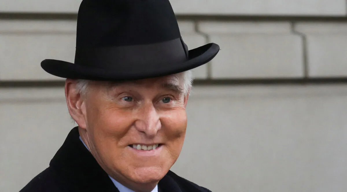 Former Trump campaign adviser Roger Stone departs after he was sentenced to three years and four months in prison for charges that include lying to Congress, obstruction of justice and witness tampering, at U.S. District Court in Washington, U.S., Feb. 20, 2020. (Leah Millis/Reuters)