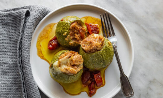 Tuna-Stuffed Round Zucchini