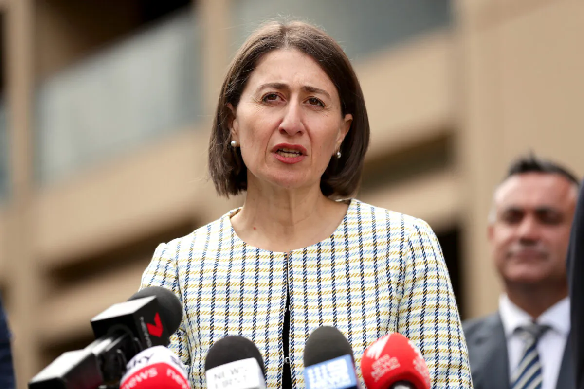New South Wales Premier Gladys Berejiklian addresses the media during a press conference to update on COVID-19, at NSW Parliament House on March 17, 2020 in Sydney, Australia. (Mark Metcalfe/Getty Images)