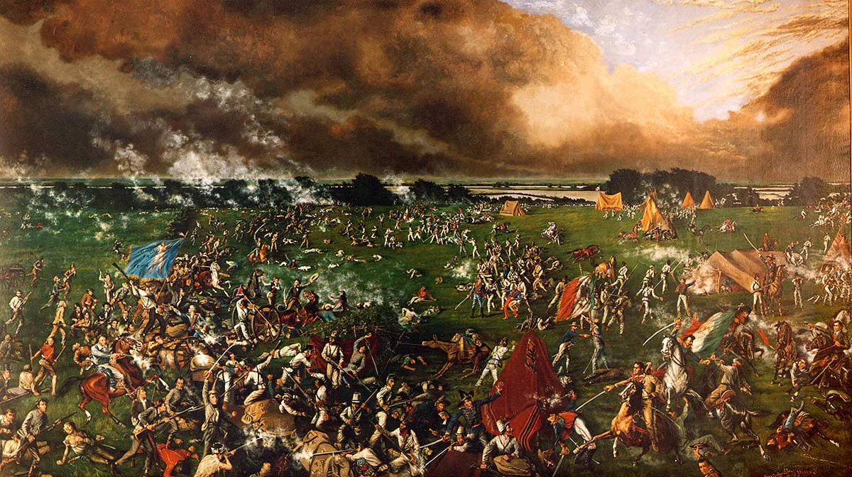 "Battle of San Jacinto" by Henry Arthur McArdle, 1895. (Public domain)