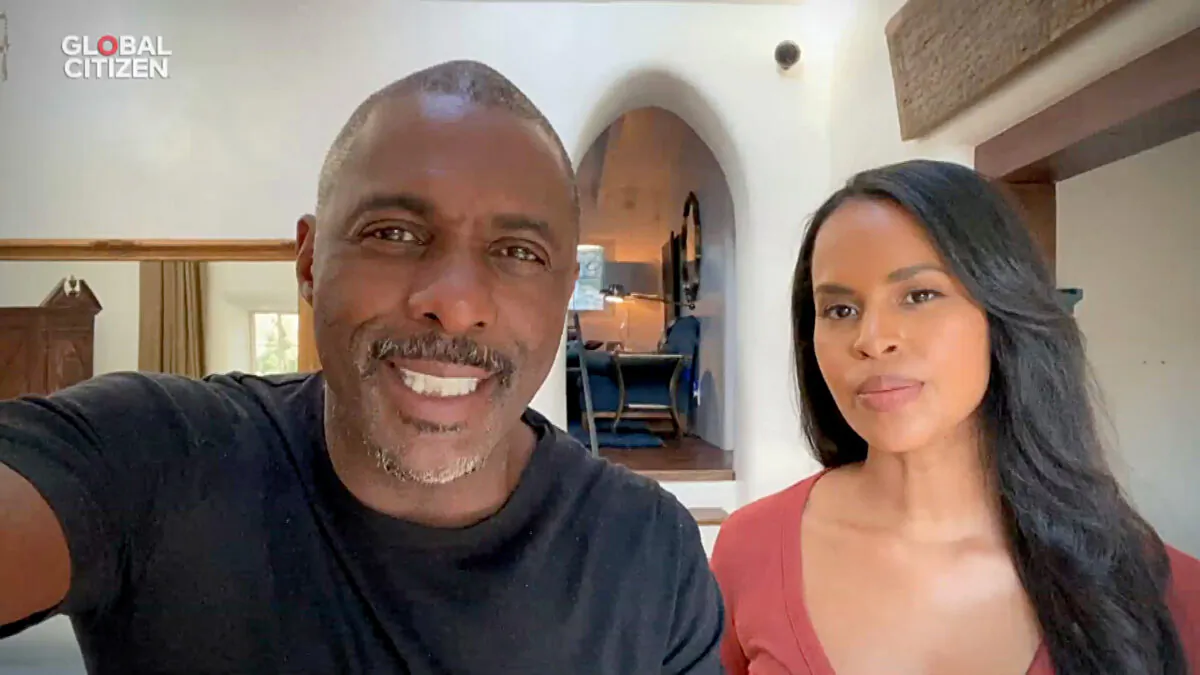 In this screengrab, Idris Elba and Sabrina Elba speak during "One World: Together At Home" presented by Global Citizen on April, 18, 2020. (Getty Images/Getty Images for Global Citizen )