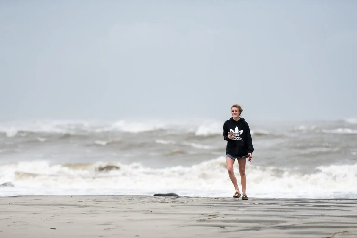 A woman on Sullivan's Island, South Carolina, in a file photograph. (Sean Rayford/Getty Images)