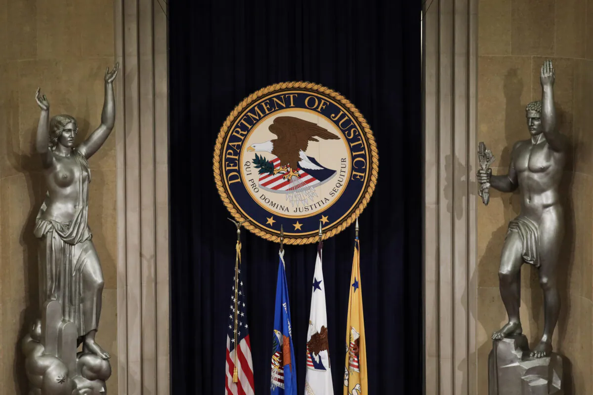 The Department of Justice in Washington on Jan. 14, 2020. (Samira Bouaou/The Epoch Times)