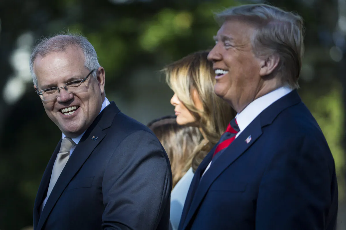 Australian Prime Minister Scott Morrison during an official visit ceremony at the South Lawn of the White House September 20, 2019 in Washington, DC. (Zach Gibson/Getty Images)