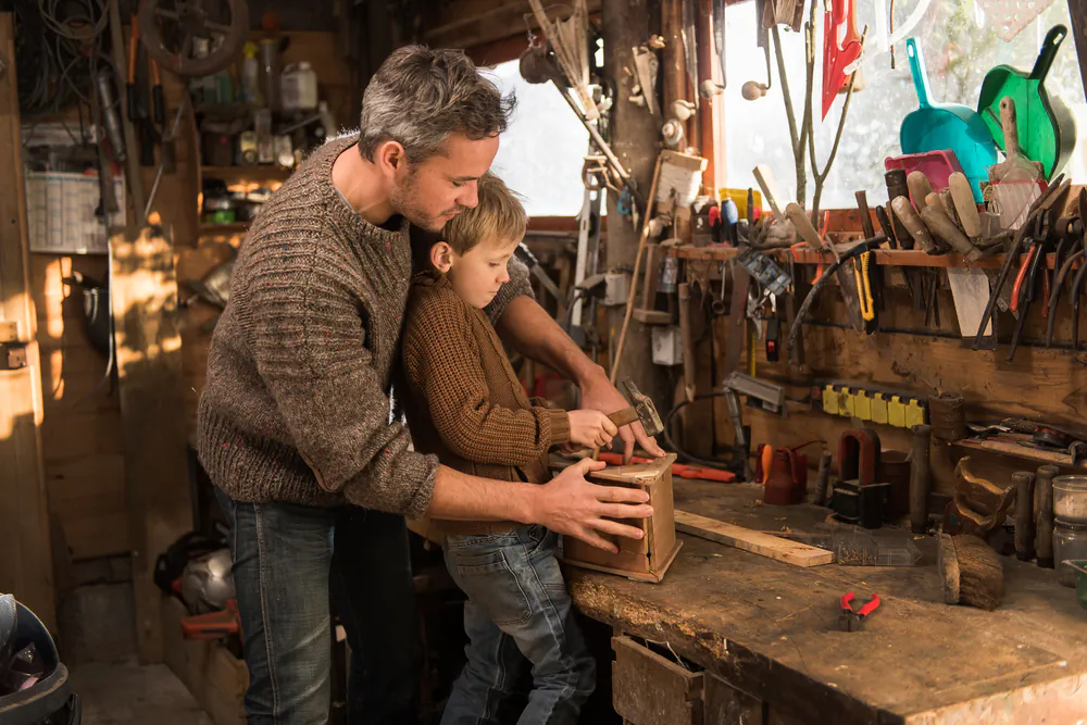 Try your hand at making something together, such as a birdhouse. (Jack Frog/Shutterstock)