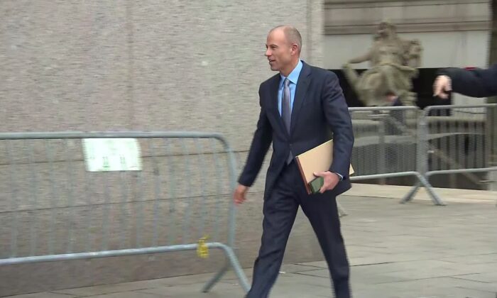 Michael Avenatti, the celebrity attorney whose clients include adult film star Stormy Daniels, has been released from a New York jail as he begins a temporary reprieve from detention because of CCP virus pandemic fears. (CNN Photo)