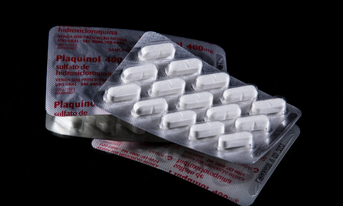 Hydroxychloroquine, also known as Plaquinol, in a photo illustration. (Buda Mendes/Getty Images)