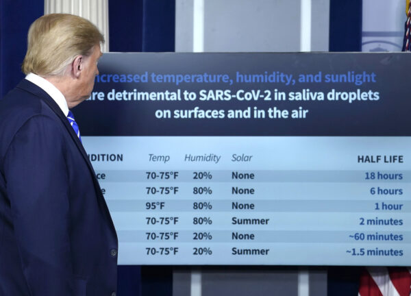 trump looks at study on sunlight on virus