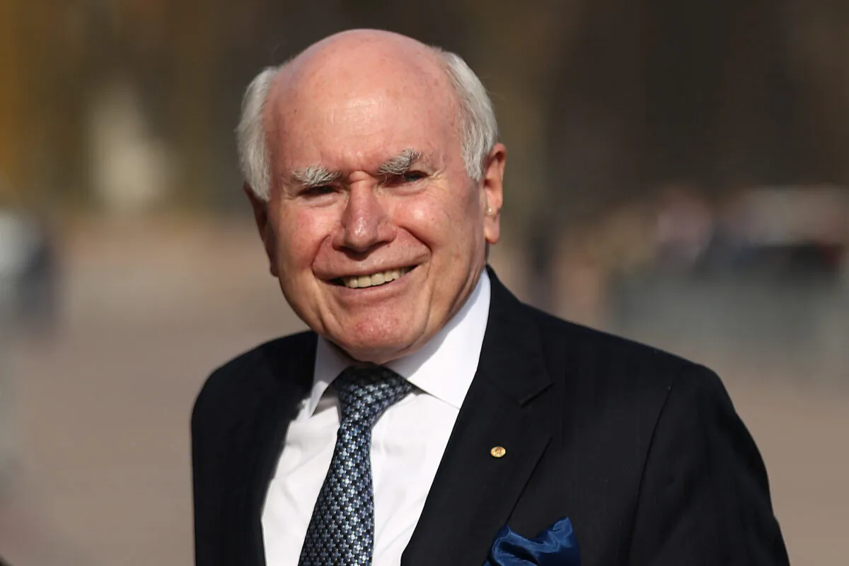 Former Prime Minister of Australia John Howard attends the state memorial service for the late former Australian PM Bob Hawke. June 14, 2019 in Sydney, Australia. (Mark Metcalfe/Getty Images)