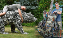 Artist Turns Scrap Metal Into Realistic Life-Size Sculptures of Lions, Dogs, Guitars, Bears