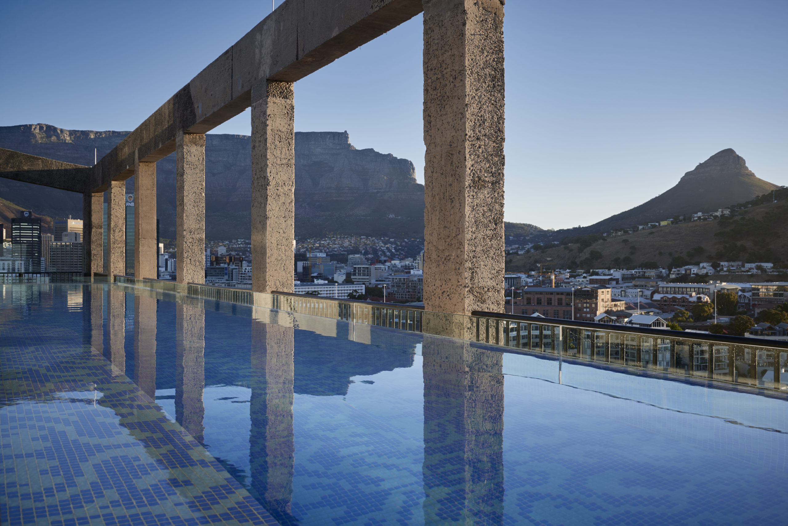 Pool with a view at the Silo Hotel.