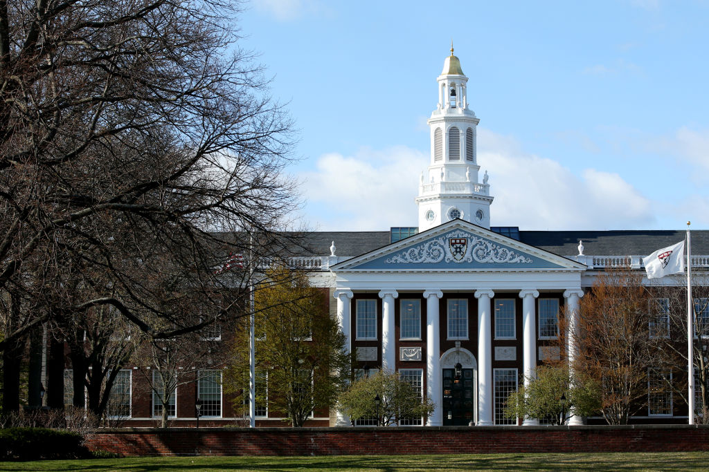 A general view of Harvard University campus on April 22, 2020 in Cambridge, Mass. (Maddie Meyer/Getty Images)