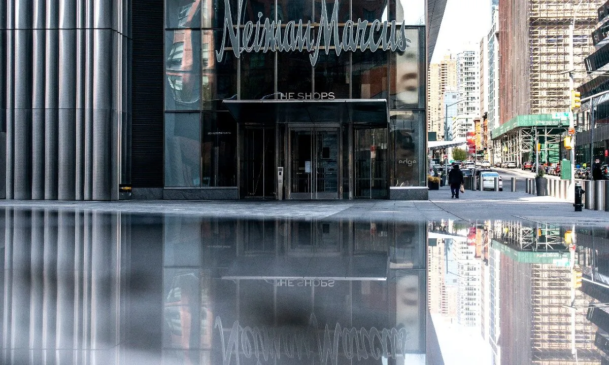 The Neiman Marcus store is seen during the outbreak of the CCP virus in New York City on April 19, 2020. (Jeenah Moon/Reuters)