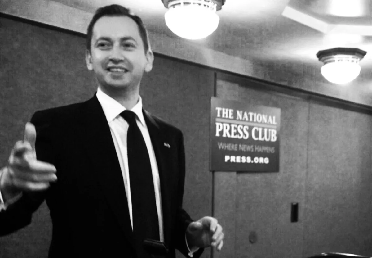 Sergei Millian in the National Press Club in Washington, D.C., in February 2014. (Courtesy of Sergei Millian)