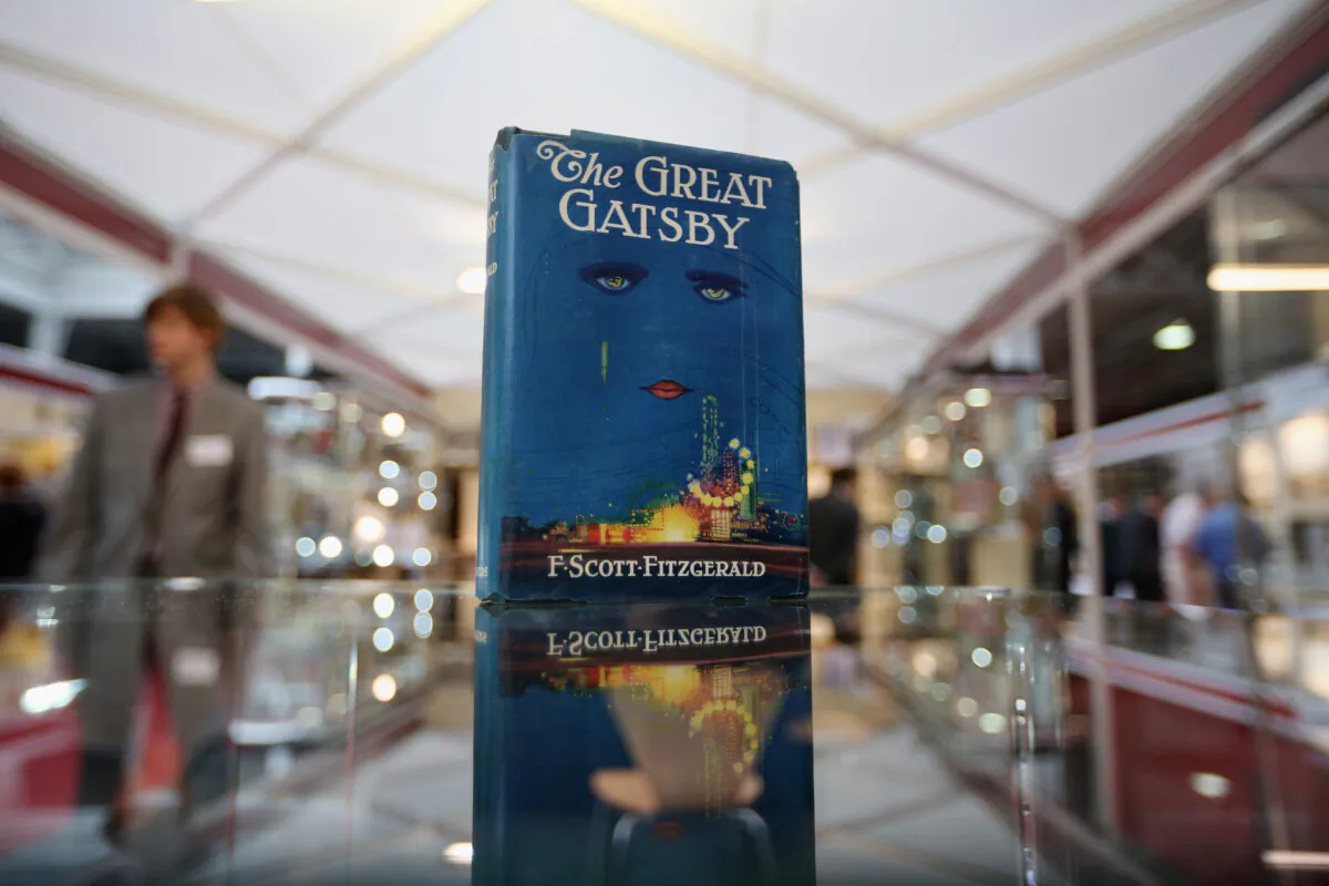 A first edition of F. Scott Fitzgerald's "The Great Gatsby" at the London International Antiquarian Book Fair in the Olympia exhibition center in London on June 13, 2013. (Oli Scarff/Getty Images)