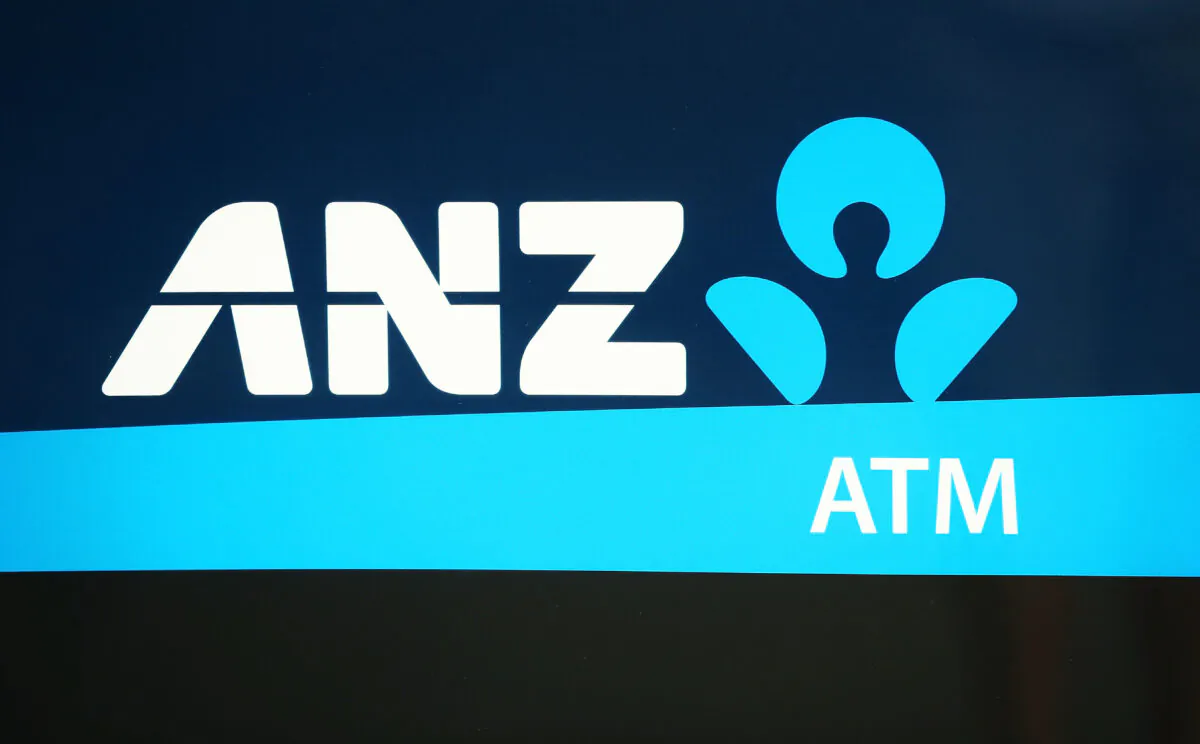 The ANZ logo is seen on an ATM machine on October 31, 2018 in Melbourne, Australia. ANZ has announced 2018 full year profits of $6.4 billion.  (Scott Barbour/Getty Images)