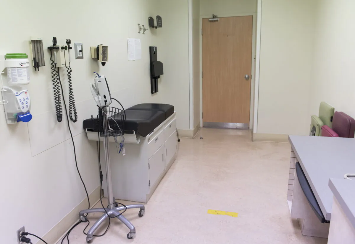 A room for testing patients is shown at a COVID-19 evaluation clinic in Montreal, Canada, on March 10, 2020. (Graham Hughes/The Canadian Press)