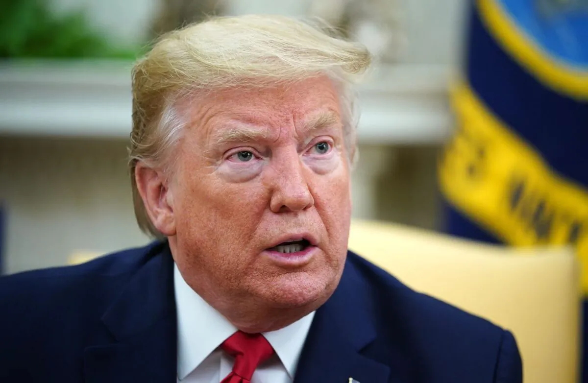 President Donald Trump speaks during a meeting with Louisiana Governor John Bel Edwards(D-LA) in the Oval Office of the White House in Washington on April 29, 2020. (Mandel Ngan/AFP via Getty Images)