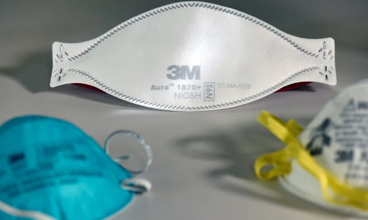 Various N95 respiration masks at a laboratory of 3M, in Maplewood, Minnesota, U.S., on March 4, 2020. (Nicholas Pfosi/Reuters, File Photo)