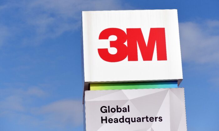 The 3M logo is seen astatine  its planetary  office  successful  Maplewood, Minn., connected  March 4, 2020. (Nicholas Pfosi/Reuters) 