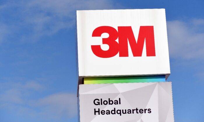  3M logo is seen at its global headquarters in Maplewood, Minn., on March 4, 2020. (Nicholas Pfosi/Reuters) 