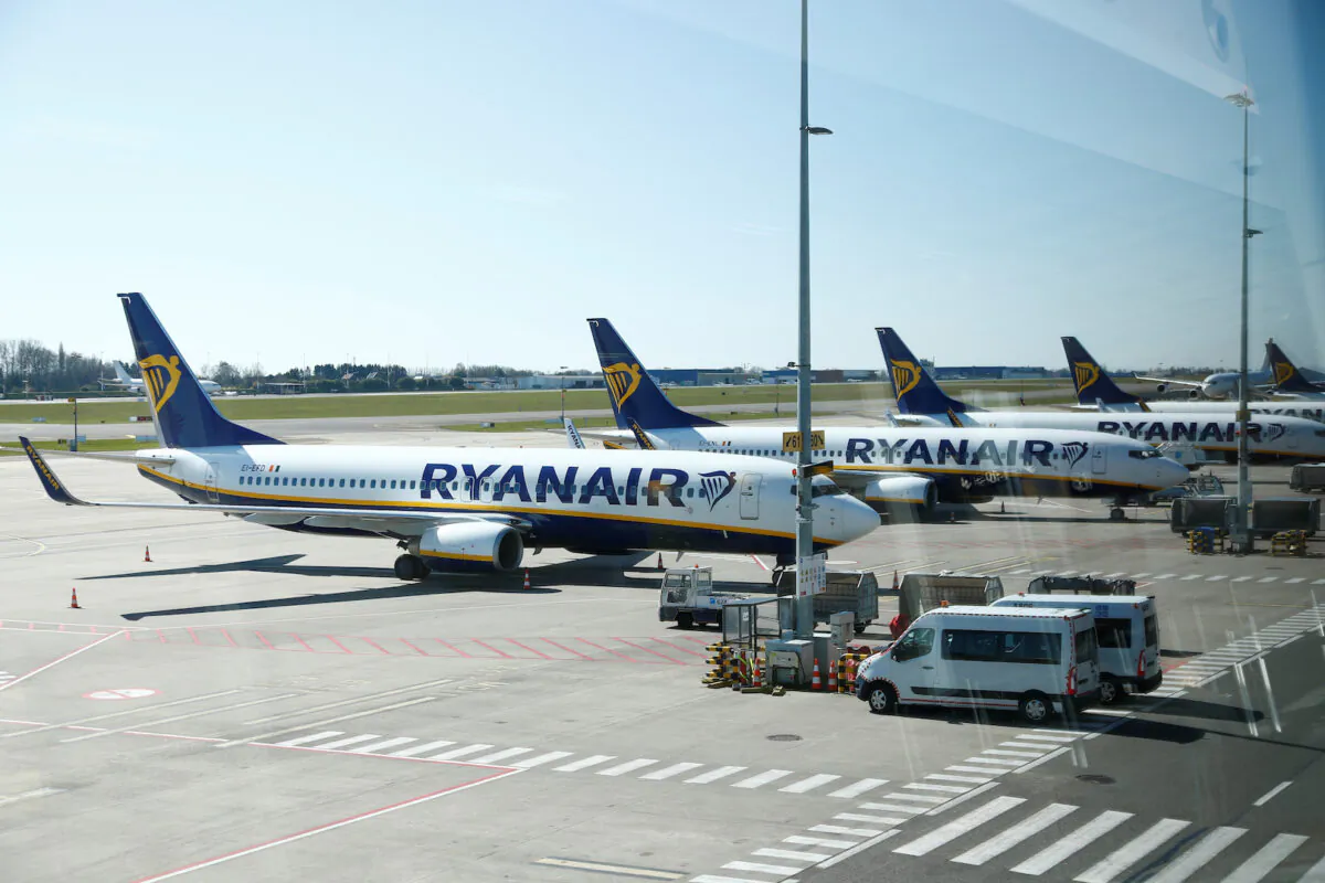 Jets at South Charleroi Airport, Brussels, Belgium on March 24, 2020. (Francois Lenoir/Reuters)
