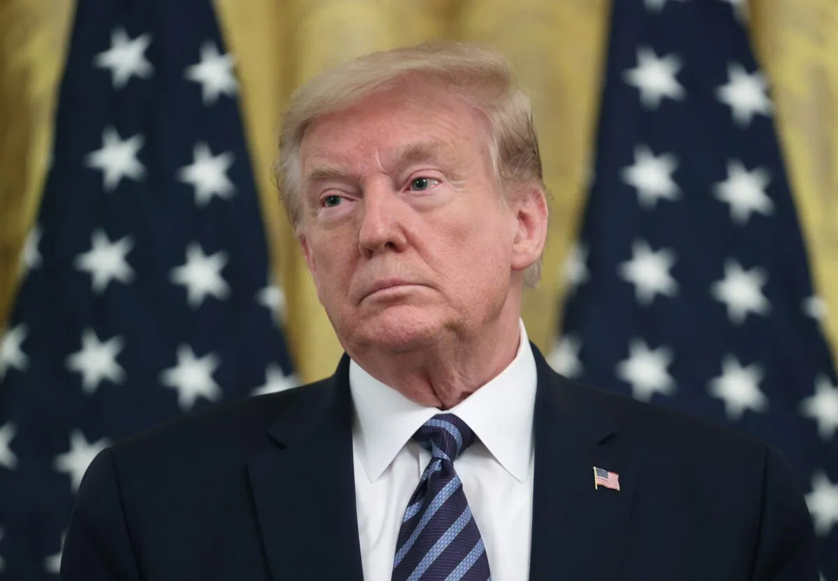 President Donald Trump speaks during an event on protecting America’s senior citizens in the East Room of the White House in Washington on April 30, 2020. (Win McNamee/Getty Images)