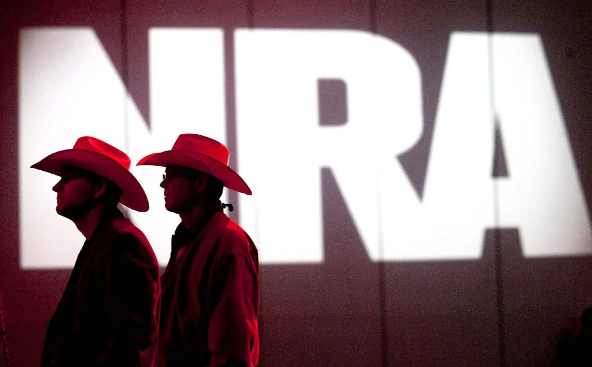 National Rifle Association members listen to speakers during the NRA's annual Meetings and Exhibits at the George R. Brown Convention Center in Houston, Texas, on May 4, 2013. (Johnny Hanson/Houston Chronicle via AP)