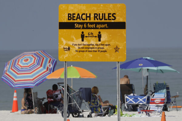 Beachgoers-sunbathe