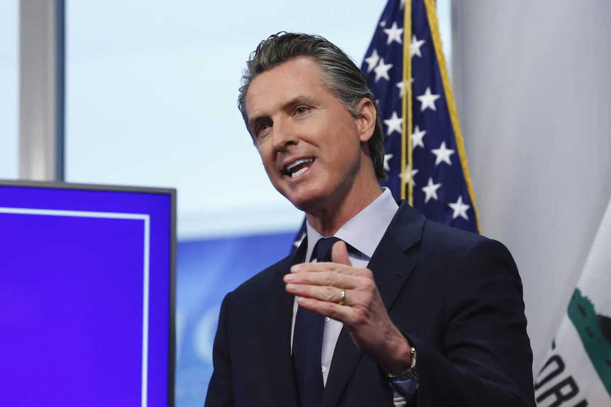 California Gov. Gavin Newsom during a news conference in Rancho Cordova, Calif., on April 14, 2020. (Rich Pedroncelli,File/AP Photo)