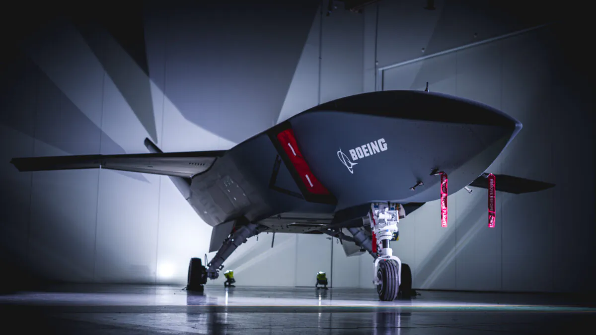 The Loyal Wingman, the first Australian-made military aircraft in 50 years. (Supplied by Boeing)