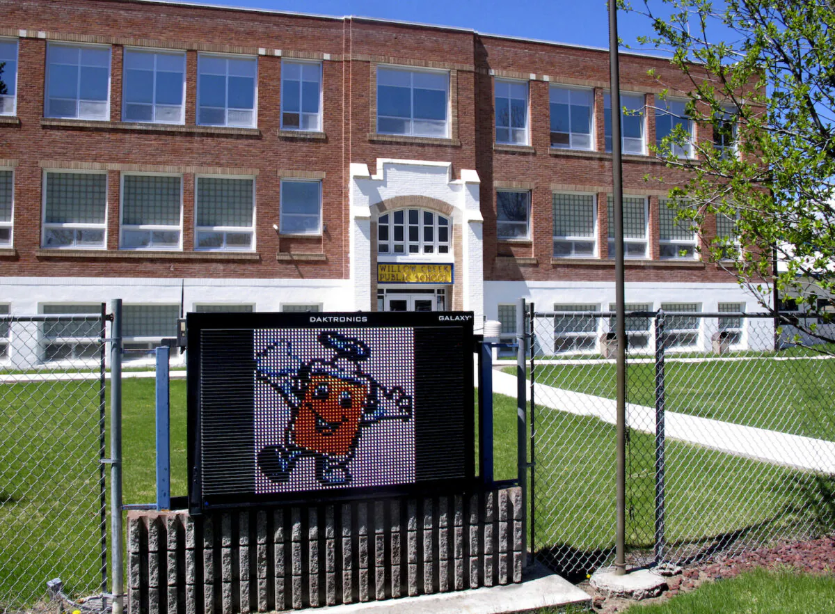 Willow Creek School in Willow Creek, Mont., on May 4, 2020. (Matt Volz/AP Photo)