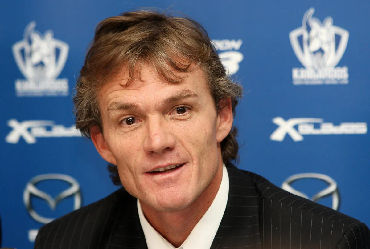Dean Laidley announces that he is standing down as coach of the North Melbourne Kangaroos AFL Club, on June 16, 2009 in Melbourne, Australia.  (Quinn Rooney/Getty Images)