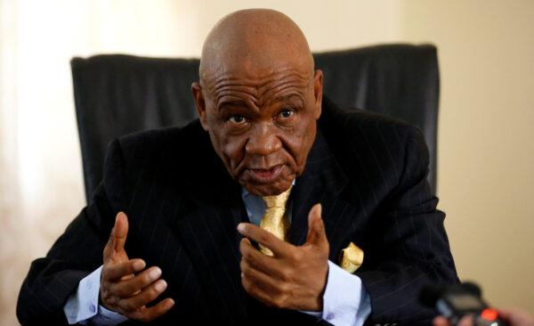 Lesotho's Prime Minister Thomas Thabane speaks