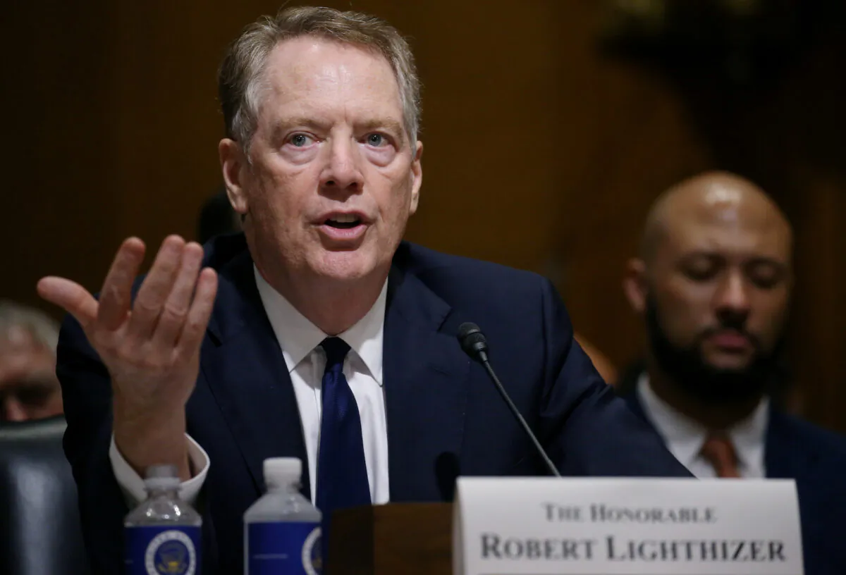 U.S. Trade Representative Robert Lighthizer testifies before a Senate Finance Committee hearing on "The President's 2019 Trade Policy Agenda and the United States-Mexico-Canada Agreement" on Capitol Hill in Washington, U.S., on June 18, 2019. (Leah Millis/Reuters)