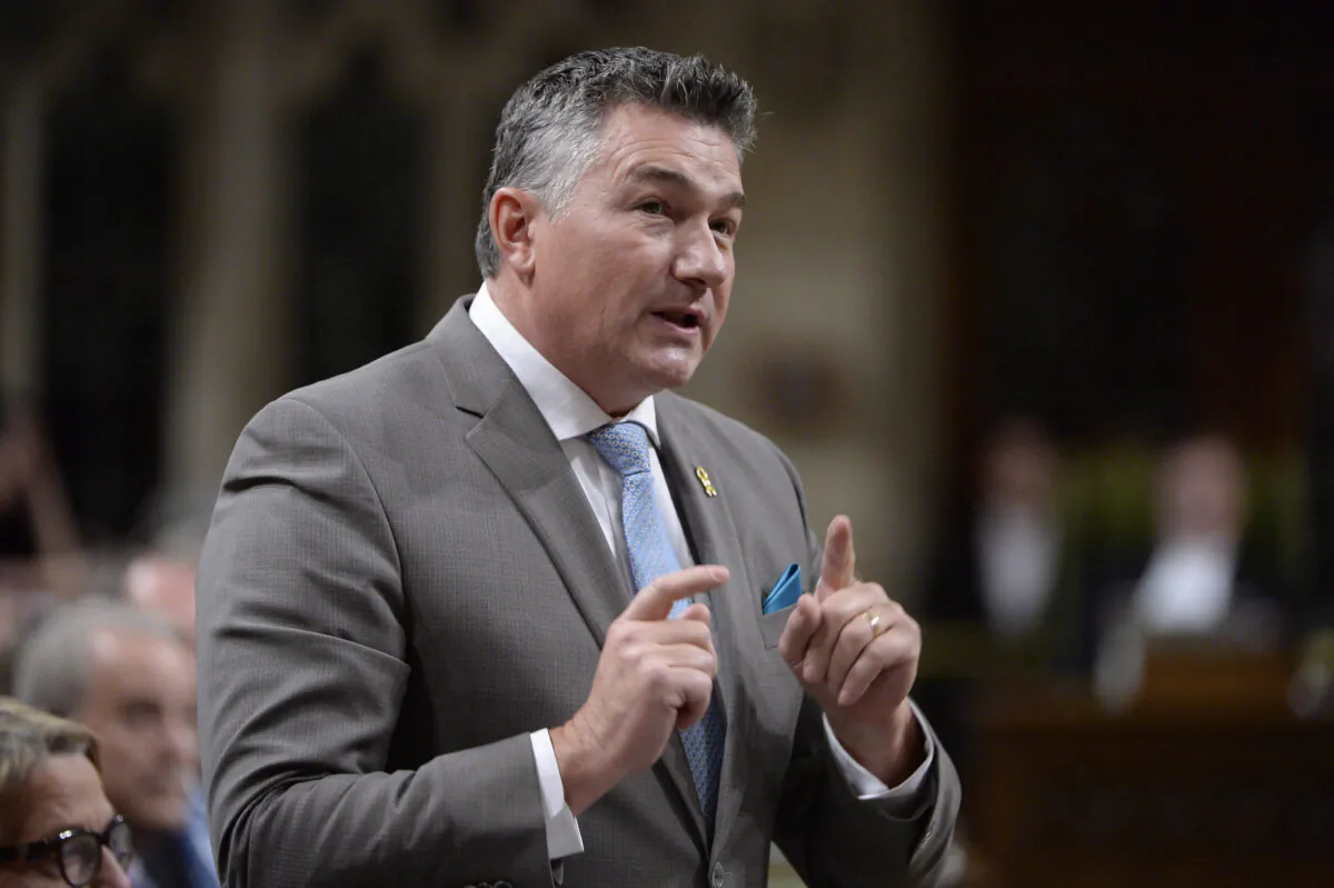 Conservative MP James Bezan speaks during question period in the House of Commons on Parliament Hill in Ottawa in this file photo. (Adrian Wyld/The Canadian Press)
