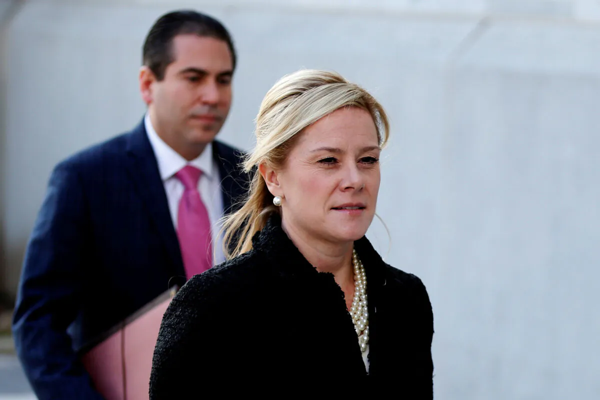 Bridget Anne Kelly, former deputy chief of staff to New Jersey Governor Chris Christie, arrives for her sentencing in the Bridgegate trial at the Federal Courthouse in Newark, New Jersey, on March 29, 2017. (Lucas Jackson/Reuters)