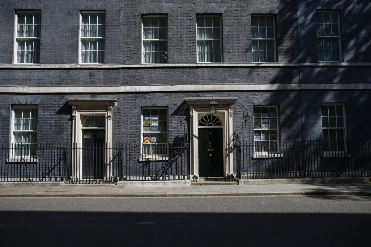 General view of 10 Downing Street in London, England on May 6, 2020. (Hollie Adams/Getty Images)