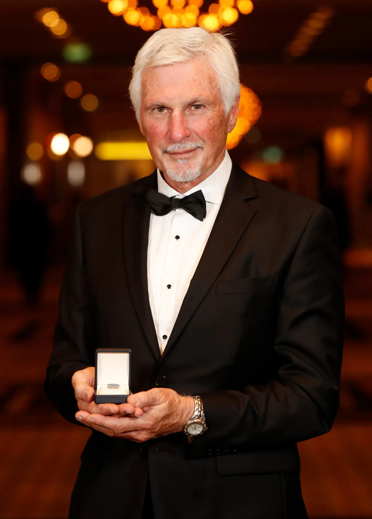Mick Malthouse poses during the 2019 Australian Football Hall of Fame Dinner at Crown Palladium on June 4, 2019 in Melbourne, Australia. (Michael Willson/AFL Photos)