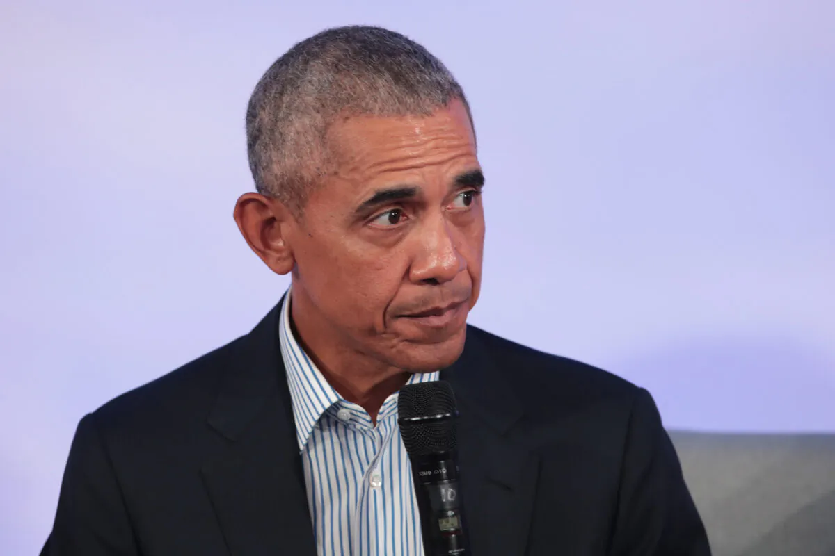 Former President Barack Obama speaks to guests at the Obama Foundation Summit in Chicago, Ill., on Oct. 29, 2019. (Scott Olson/Getty Images)
