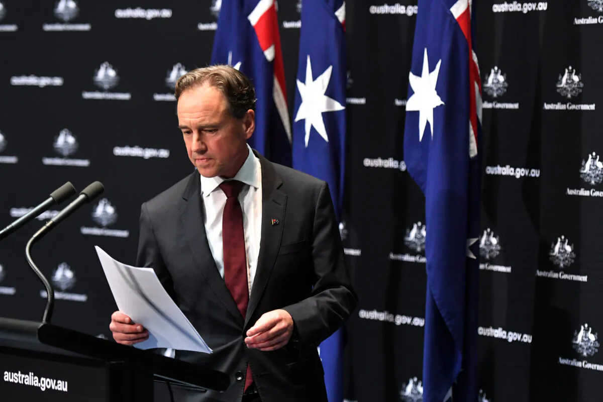 Minister for Health Greg Hunt, Canberra, Australia, April 8, 2020. (Sam Mooy/Getty Images)