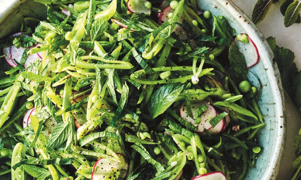 Sugar snap pea and radish salad. (Photo by Susan Spungen)