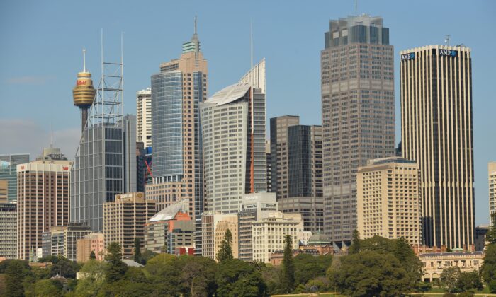 Central business district of Sydney on September 17, 2015. (Peter Parks/AFP via Getty Images)