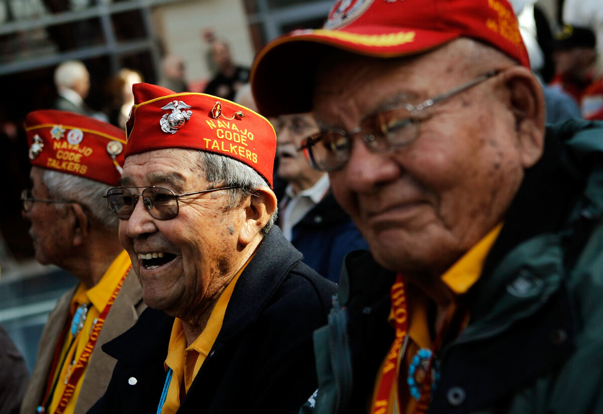 Navajo Code talkers attend ceremony